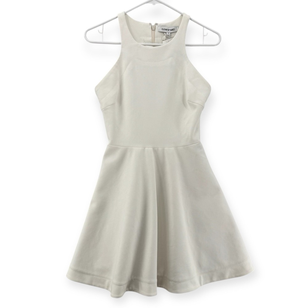 Elizabeth‎ And James Magdalena Dress Womens 2 Fit & Flare Halter Ivory NWT $365